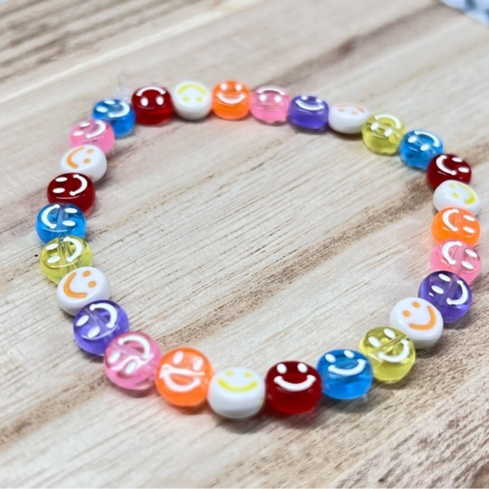 Handmade Bracelet Extra Happy Face Beaded